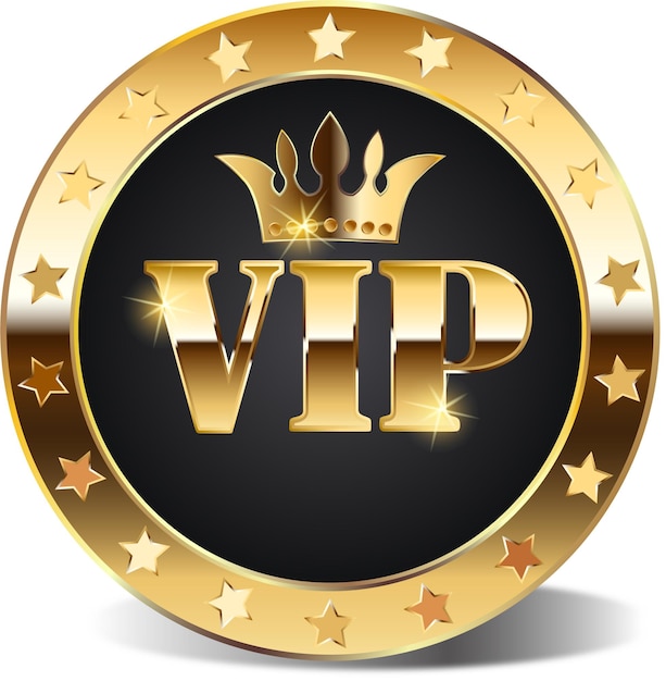 Conception de bannière vip dorée réservée aux membres vip