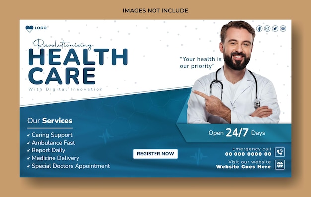 Conception d'une bannière web pour les soins de santé