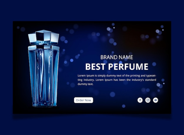 Vecteur conception de bannières de parfum conception de bannières de médias sociaux conception d'annonces facebook annonces nstagram conception d'annonces perfumu