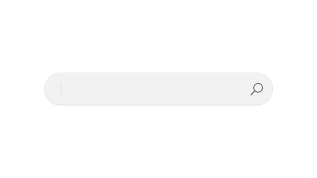 Conception de la barre de recherche avec un champ d'entrée vide et une interface simple pour les requêtes de l'utilisateur