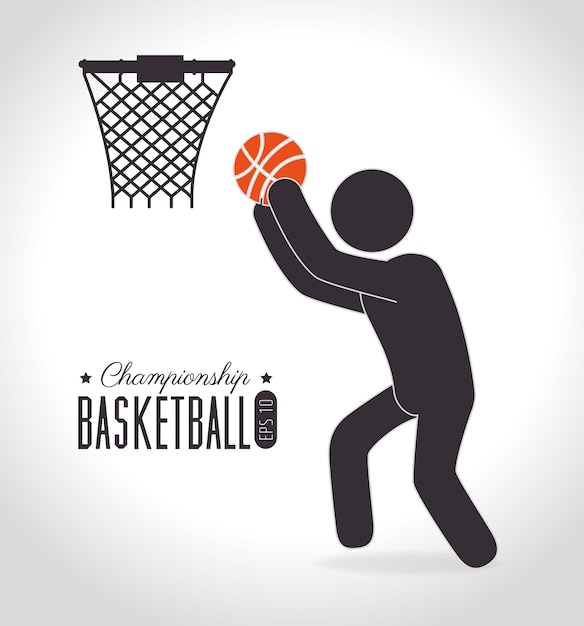 Conception De Basket-ball, Illustration Vectorielle.