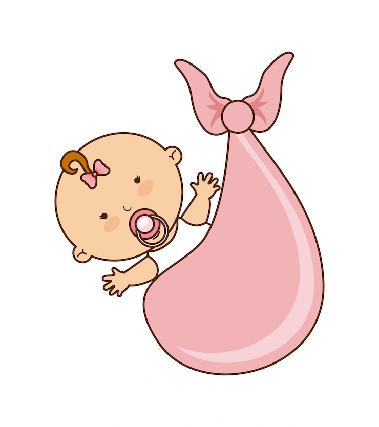 Vecteur conception de bébé au cours de l&#39;illustration vectorielle fond blanc