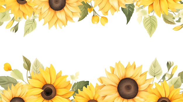 Conception de bordure de tournesol