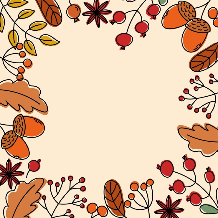 Vecteur conception de bordures avec des feuilles d'automne vibrantes et des glands idéales pour les projets d'art de saison