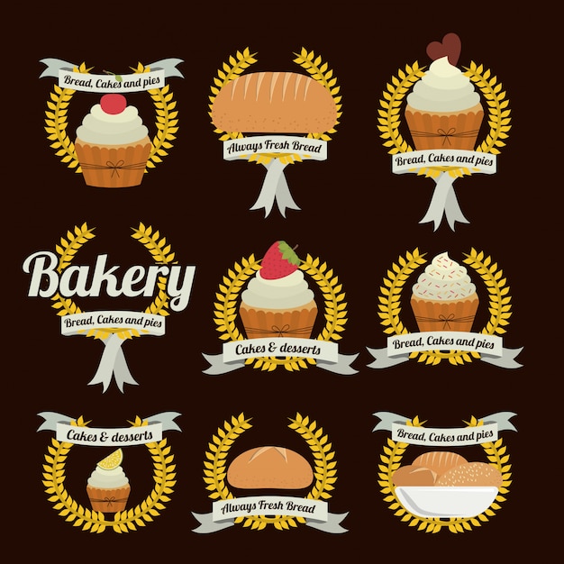 Vecteur conception de la boulangerie