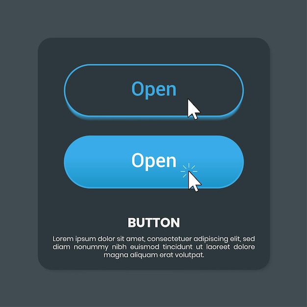 Conception de boutons de thème sombre pour l'interface utilisateur
