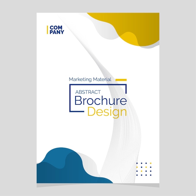 Conception Brochure Abstraite Forme Liquide Élément Conception Blob Matériel Marketing