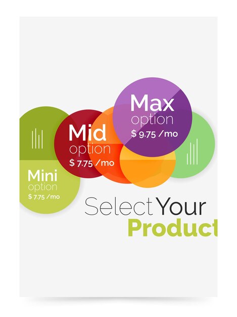 Vecteur conception de brochure de couverture d'entreprise avec diagramme d'options sélectionnées abstrait vectoriel