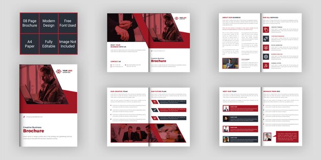 Conception De Brochure D'entreprise De 8 Pages