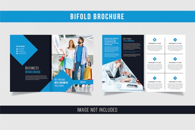 Vecteur conception de brochure d'entreprise pliante