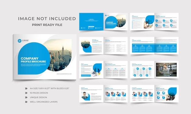 Conception de brochure de profil d'entreprise de paysage