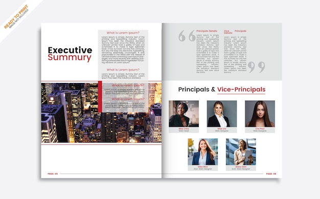 Conception d'une brochure à trois plis d'affaires