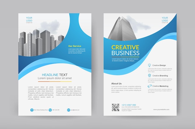 Vecteur conception de brochures d'entreprise