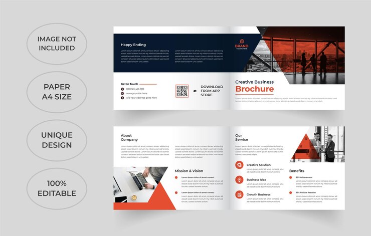 Vecteur conception de brochures sur le paysage d'entreprise