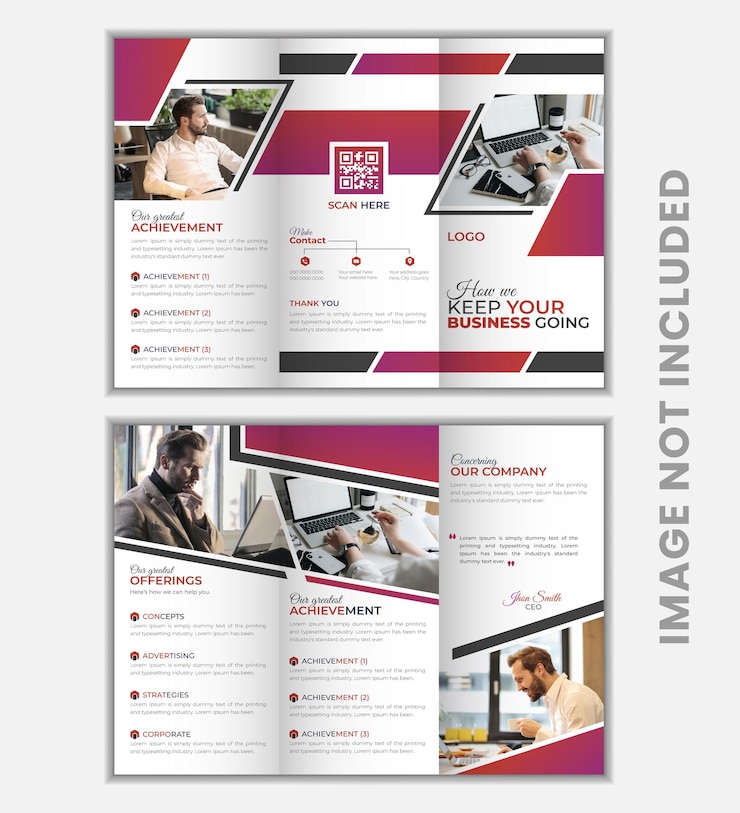 Vecteur conception de brochures triples vectorielles modernes et créatives