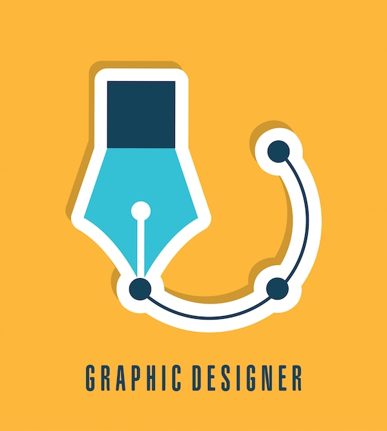 conception de bureau sur illustration vectorielle fond jaune