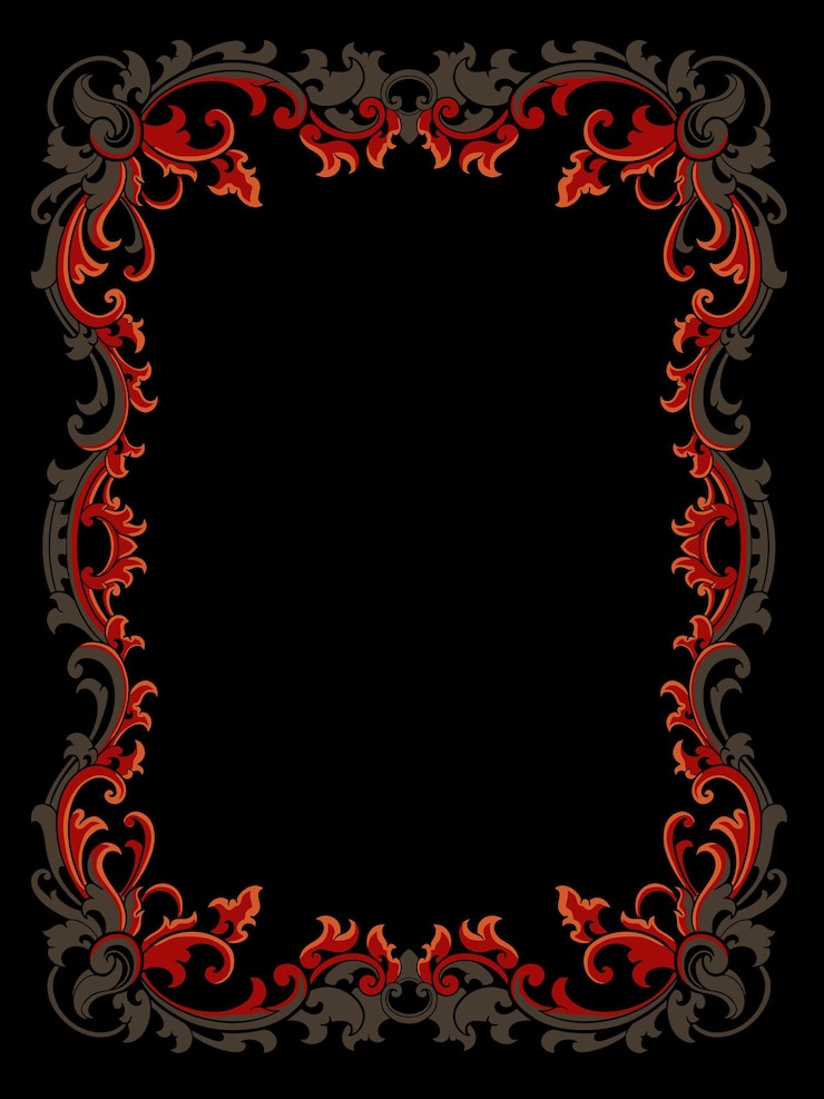 Vecteur conception de cadre avec couleur de gravure luxueuse classique de style art sombre modifiable