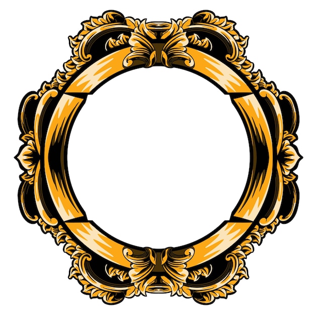Conception de cadre gravé classique pour le mariage