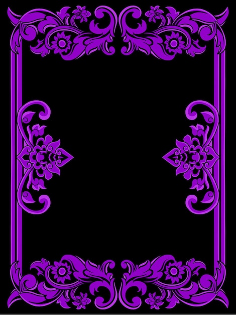 Conception De Cadre De Mariage Avec Gravure De Couleur Belle Et Luxueuse Modifiable Vector Premium