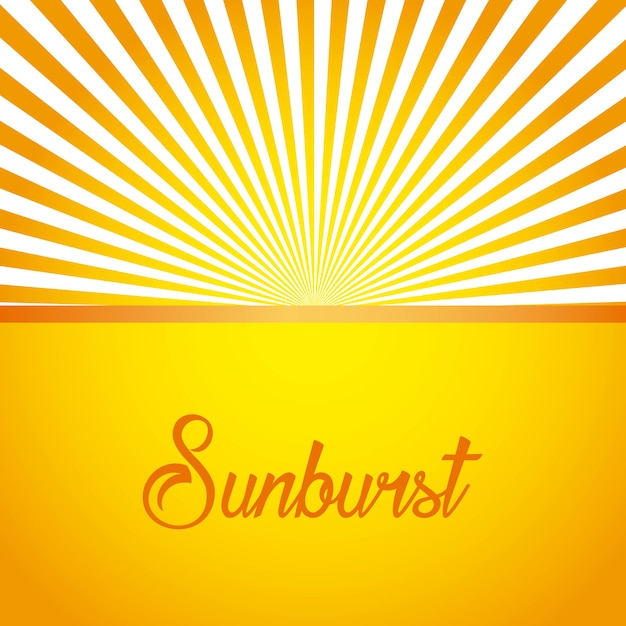 Vecteur conception de cadre de sunburst