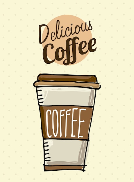 conception de café délicieux, illustration vectorielle eps10 graphique