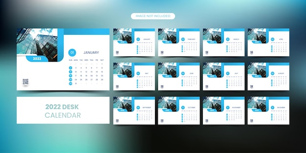 Conception de calendrier de bureau simple et moderne