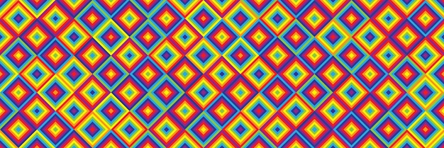 conception carrée colorée abstraite horizontale pour le motif et l'arrière-plan