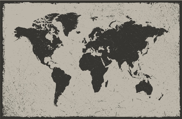 Conception de la carte du monde vintage