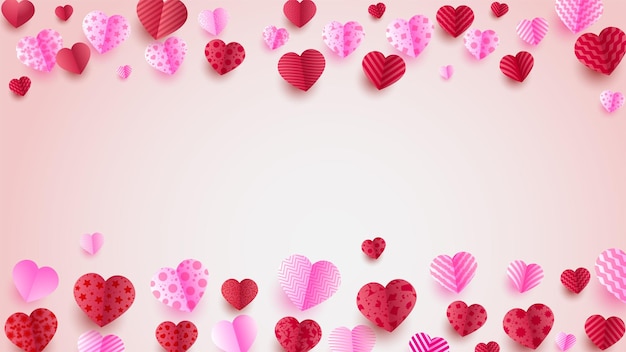 Conception De Carte De Voeux Avec Décoration Abstraite En Forme De Coeur Pour Les Jours Spéciaux De La Fête Des Mères Saint Valentin