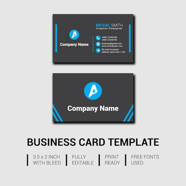 Vecteur conception de cartes de visite entreprise et design
