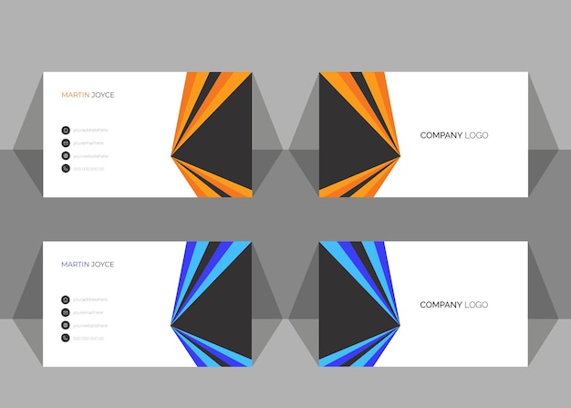 Conception De Cartes De Visite Professionnelles Vectorielles Modernes Et Propres
