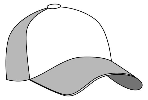 Vecteur conception de casquette vierge modèle vide de casquette de baseball