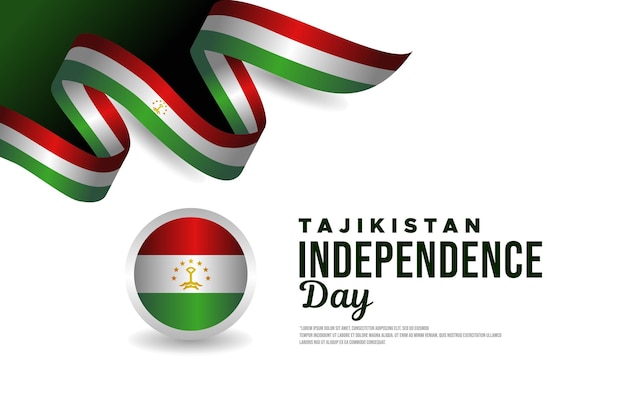 Vecteur conception de la célébration de la fête de l'indépendance du tadjikistan