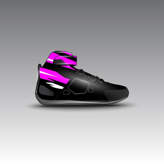 conception de chaussures de course de dragsters avec motif vectoriel de course gravis