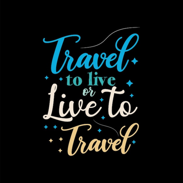 Conception de citation de motivation de typographie de voyage de lettrage.