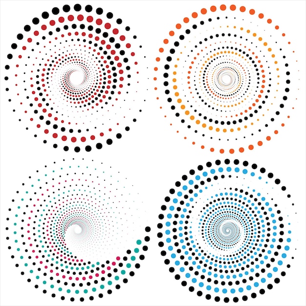 Vecteur conception de collection de demi-teintes vectorielles