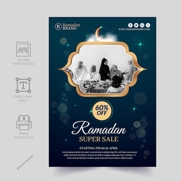 Conception De La Collection De Flyers De Vente Du Ramadan