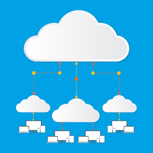 Conception de concept de cloud computing
