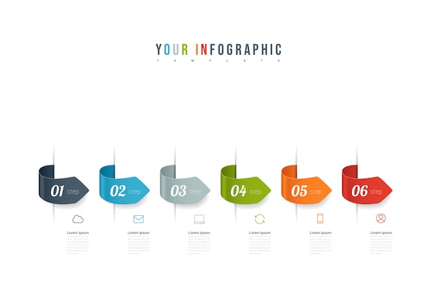 Conception De Concept Infographique Avec Options, étapes Ou Processus.