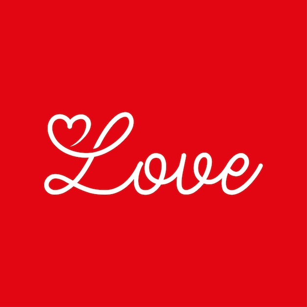 Conception de conception de logo de la typographie créative de marque de mots d'amour