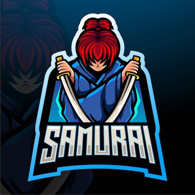 Conception De Conception De Mascotte De Logo D'esport De Samouraï