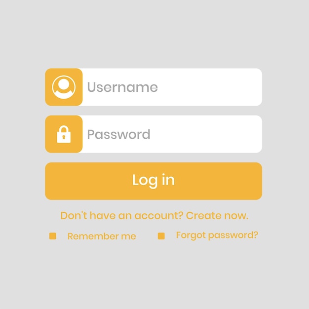 conception de connexion à la page de destination ui de l'application