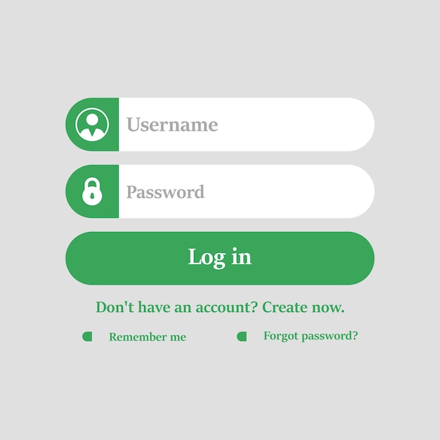 conception de connexion à la page de destination ui de l'application