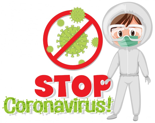 Conception De Coronavirus Avec Mot Stop Coronavirus Et Médecin En Costume