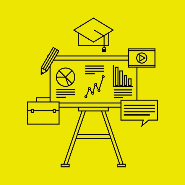 Conception De Cours De Formation, Illustration Vectorielle Eps10 Graphique