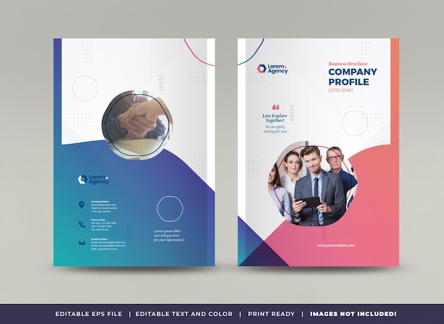 Conception De Couverture De Brochure D'entreprise Ou Rapport Annuel Et Couverture De Profil D'entreprise Ou Couverture De Livret