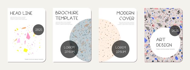 Conception de la couverture du carnet de notes Terrazzo abstract