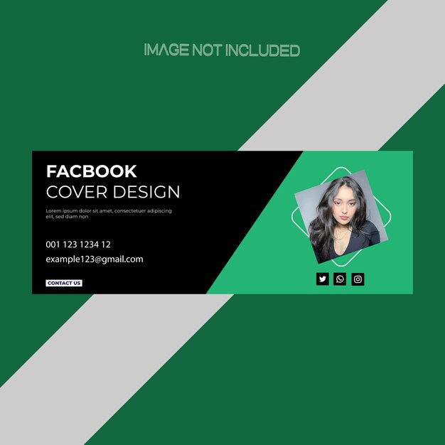 Vecteur conception de la couverture du facbook