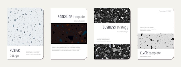 Conception de la couverture du livre de notes Terrazzo résumé