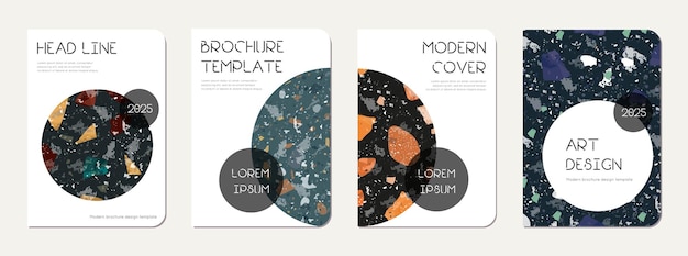Conception de la couverture du livre de notes Terrazzo résumé